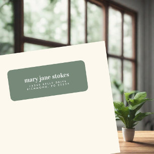 Minimal Modern Typography Name Return Address Label