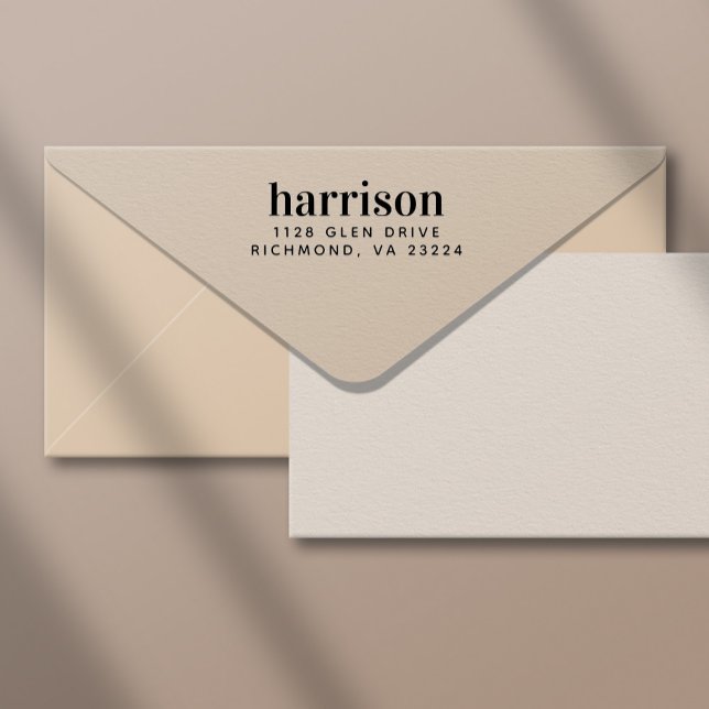 Minimal Modern Typography Name Return Address Rubber Stamp (Creator Uploaded)