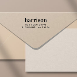 Minimal Modern Typography Name Return Address Self-inking Stamp