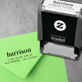 Minimal Modern Typography Name Return Address Self-inking Stamp