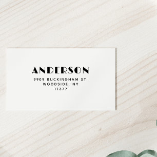 Minimal Modern Typography Name Return Address Self-inking Stamp