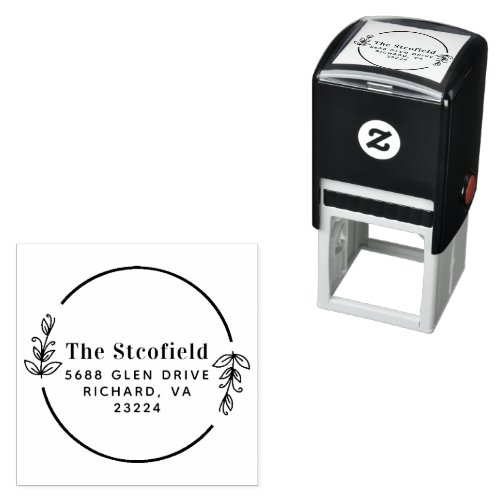 Minimal Modern Typography Name Return Address Self Self_inking Stamp