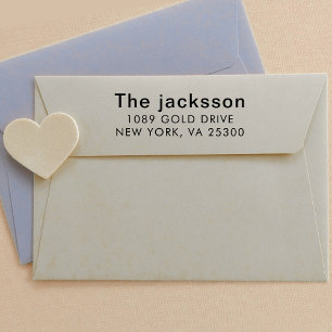 Minimal Modern Typography Name Return Address Self Self-inking Stamp