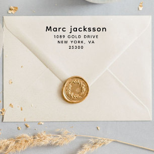 Minimal Modern Typography Name Return Address Self Self-inking Stamp