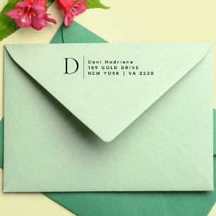 Minimal Modern Typography Name Return Address Self Self-inking Stamp
