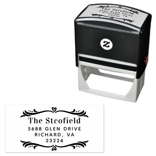 Minimal Modern Typography Name Return Address Self Self_inking Stamp