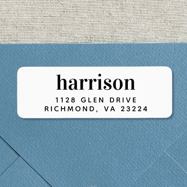 Minimal Modern Typography Return Address Label (Creator Uploaded)