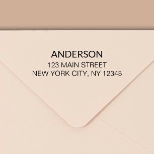 Minimal Modern Typography Return Address Self-inking Stamp