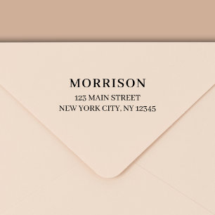 Minimal Modern Typography Return Address Self-inking Stamp