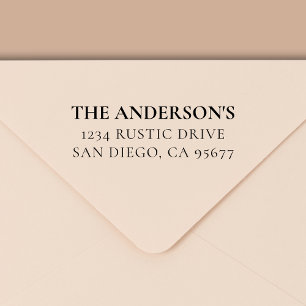 Minimal Modern Typography Return Address Self-inking Stamp