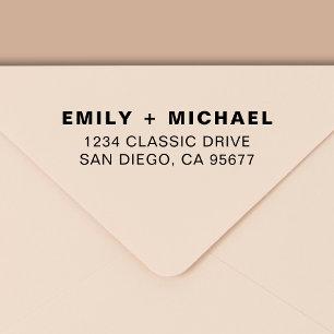 Minimal Modern Typography Return Address Self-inking Stamp