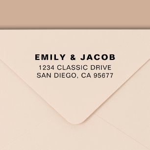 Minimal Modern Typography Return Address Self-inking Stamp