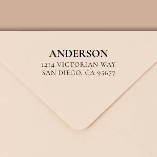 Minimal Modern Typography Return Address Self-inking Stamp