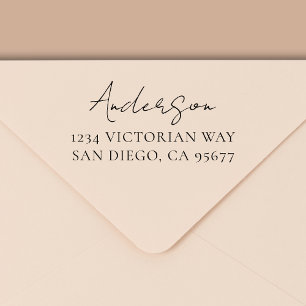 Minimal Modern Typography Return Address Self-inking Stamp