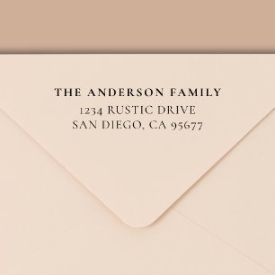 Minimal Modern Typography Return Address Self-inking Stamp