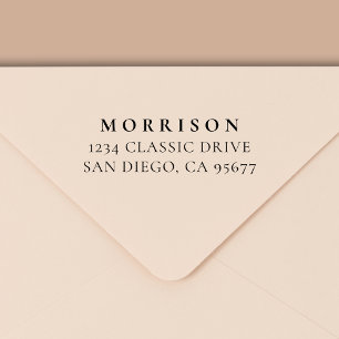 Minimal Modern Typography Return Address Self-inking Stamp