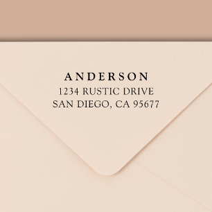 Minimal Modern Typography Return Address Self-inking Stamp