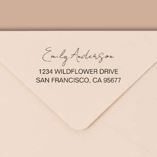 Minimal Modern Typography Return Address Self-inking Stamp