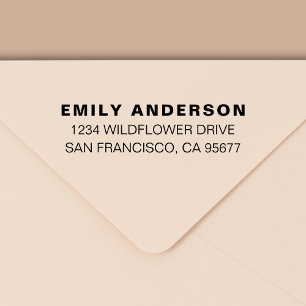 Minimal Modern Typography Return Address Self-inking Stamp