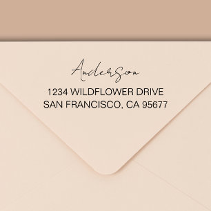 Minimal Modern Typography Return Address Self-inking Stamp