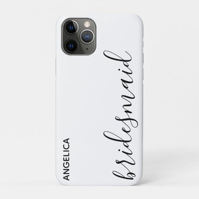 Minimal Modern Typography Wedding Bridesmaid Gift Case-Mate iPhone Case (Back)