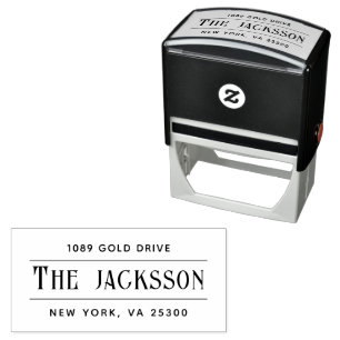 Minimal Modern Vintage Chic Family Return Address Self-inking Stamp
