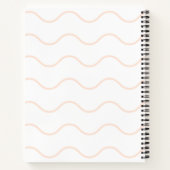 Minimal Modern Wavy Lines Multiple Photo Collage Notebook (Back)