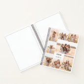 Minimal Modern Wavy Lines Multiple Photo Collage Notebook (Inside)
