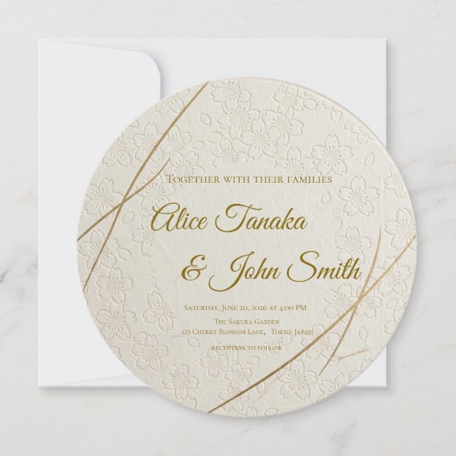 Minimal Modern Wedding Invitation – Elegant JP (Front)