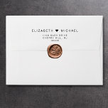 Minimal Modern Wedding Invitation Envelope<br><div class="desc">Chic and minimal envelope for your wedding invitations,  save the dates,  thank you cards,  engagement announcement,  couples shower and other correspondence. Personalize with your first names joined together by a heart and your return address in simple modern typography.</div>
