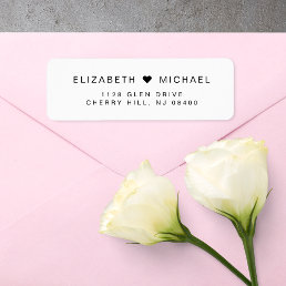 Minimal Modern Wedding Return Address Label