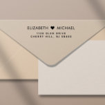 Minimal Modern Wedding Return Address Self-inking Stamp<br><div class="desc">Minimal return address self-inking stamp for your wedding invitations,  save the dates,  engagement announcements,  couples shower invites,  thank you cards and other correspondence. Personalize your monogram with your names joined by a heart and your return address in simple modern typography.</div>