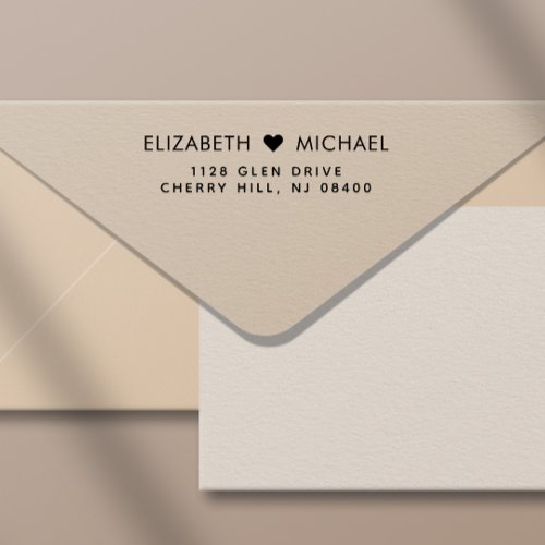 Minimal Modern Wedding Return Address Self_inking Stamp