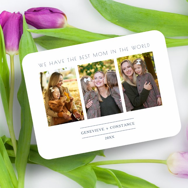 Minimal Mom 3 Photos College Keepsake Magnet (Creator Uploaded)