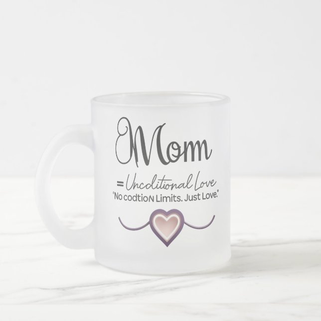 Minimal Mom Love Mug – Unconditional Love Design  (Left)
