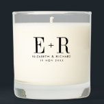 Minimal Monogram Anniversary Custom Photo Gift Scented Candle<br><div class="desc">"Introducing our Minimal Monogram Anniversary Custom Photo Gift candle, the epitome of elegance and sentimentality. Perfect for celebrating milestones like your 50th anniversary or birthdays, this candle is personalized with your own custom photo collage, adding a unique touch to your special day. With its sleek black and white design and...</div>