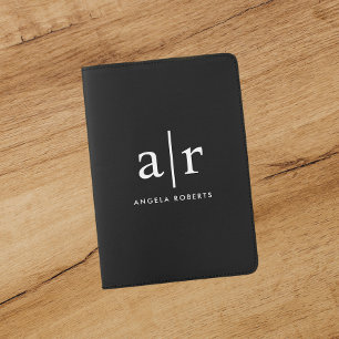 Minimal Monogram Classic Black Passport Holder