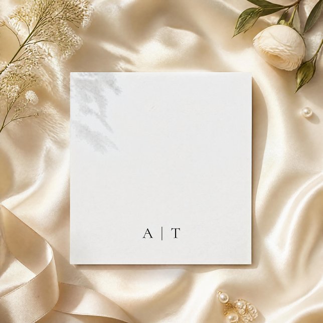 Minimal Monogram Couples Initials Wedding Napkins (Creator Uploaded)