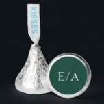 Minimal Monogram Emerald Green Elegant Wedding Hershey®'s Kisses®<br><div class="desc">Modern jewel tone emerald green wedding candy favors featuring a minimal design with your monogram in a classic serif font.  These simple custom Hershey's Kisses are a great addition to a formal wedding,  engagementy party or bridal shower.</div>