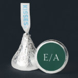 Minimal Monogram Emerald Green Elegant Wedding Hershey®'s Kisses®<br><div class="desc">Modern jewel tone emerald green wedding candy favors featuring a minimal design with your monogram in a classic serif font.  These simple custom Hershey's Kisses are a great addition to a formal wedding,  engagementy party or bridal shower.</div>