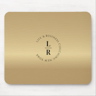 Minimal Monogram Gold (Imitat) Mouse Pad