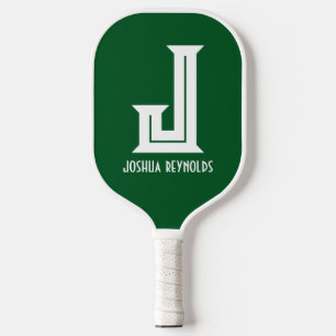 Minimal Monogram Green Pickleball Paddle