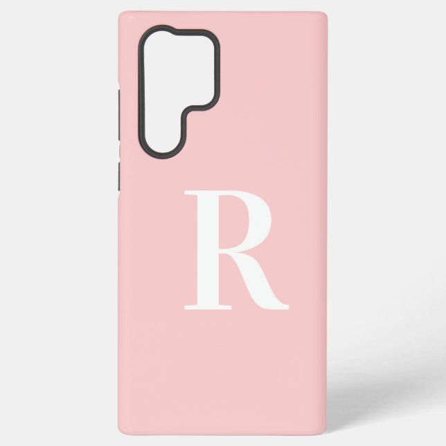 Minimal Monogram Modern Pink Samsung Galaxy Case (Back)