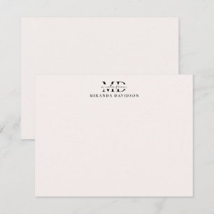 Minimal Monogram Note Card