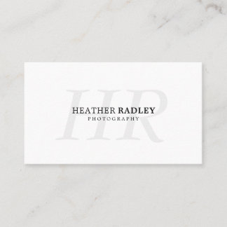 Minimal Monogram Professional Business Cards