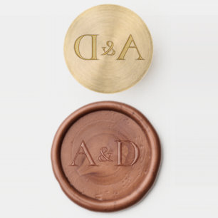 Minimal Monogram Wax Seal Classic Wedding Envelope