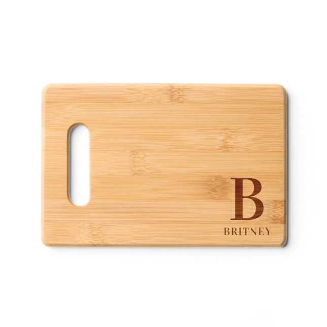 Discover Minimal Monogramed Personalized Gift Cutting Board