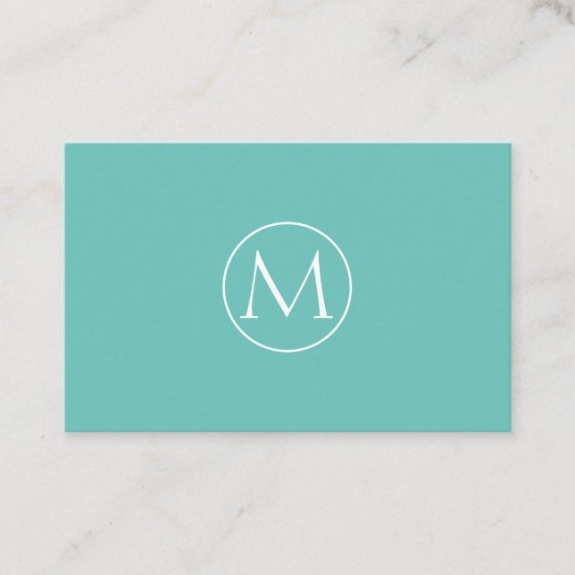 Minimal Monogramm Visitenkarte Business Card (Front)