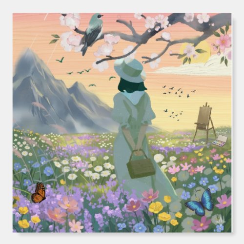 Minimal Morning Field Foam Board