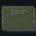 Minimal Moss Green Script Return Address Envelope<br><div class="desc">Minimal Moss Green Script Return Address</div>